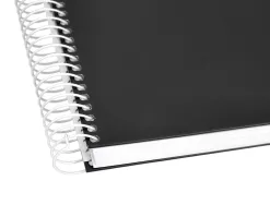 Cahier spirale liderpapel crafty couverture contrecollée a4 240p 90g/m2 5x5mm microperforé4 trous coloris noir