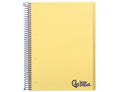 Cahier spirale liderpapel a5 micro wonder 240 pages 90g 5x5mm 6 trous 5 bandes couleurs jaune