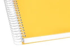 Cahier spirale liderpapel crafty couverture contrecollée a5 240p 90g/m2 5x5mm microperforé 6 trous coloris jaune