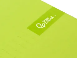 Cahier spirale liderpapel crafty couverture contrecollée a4 240p 90g/m2 5x5mm microperforé 4 trous coloris vert