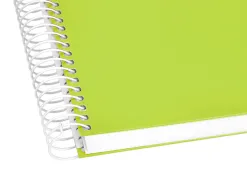 Cahier spirale liderpapel crafty couverture contrecollée a4 240p 90g/m2 5x5mm microperforé 4 trous coloris vert