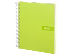 Cahier spirale liderpapel crafty couverture contrecollée a4 240p 90g/m2 5x5mm microperforé 4 trous coloris vert