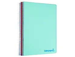 Cahier spirale liderpapel a5 micro wonder 240 pages 90g 5x5mm 6 trous 5 bandes couleurs vert clair