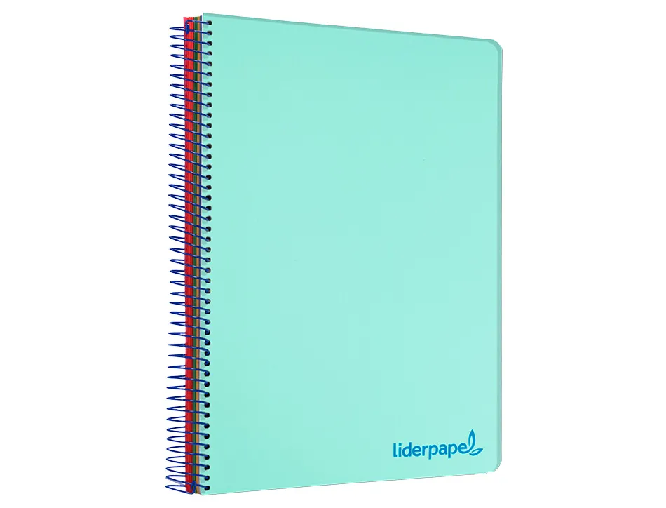 Cahier spirale liderpapel a5 micro wonder 240 pages 90g 5x5mm 6 trous 5 bandes couleurs vert clair