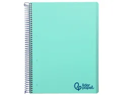 Cahier spirale liderpapel a5 micro wonder 240 pages 90g 5x5mm 6 trous 5 bandes couleurs vert clair