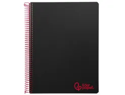 Cahier spirale liderpapel a4 micro wonder 240 pages 90g 5x5mm 4 trous 5 bandes couleurs noir
