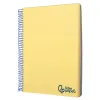 Cahier spirale liderpapel a4 micro wonder 240 pages 90g 5x5mm 4 trous 5 bandes couleurs jaune