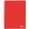 Cahier spirale liderpapel witty a4 couverture rigide 120 feuilles 90g/m2 5x5mm 4 trous perfores coloris