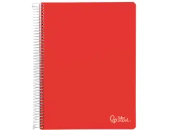Cahier spirale liderpapel witty a4 couverture rigide 120 feuilles 90g/m2 5x5mm 4 trous perfores coloris