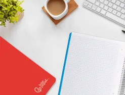 Cahier spirale liderpapel witty a4 couverture rigide 120 feuilles 90g/m2 5x5mm 4 trous perfores coloris