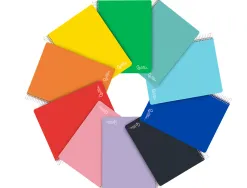 Cahier spirale liderpapel witty a4 couverture rigide 120 feuilles 90g/m2 5x5mm 4 trous perfores coloris