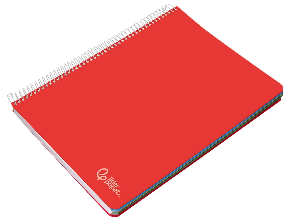 Cahier spirale liderpapel witty a4 couverture rigide 120 feuilles 90g/m2 5x5mm 4 trous perfores coloris
