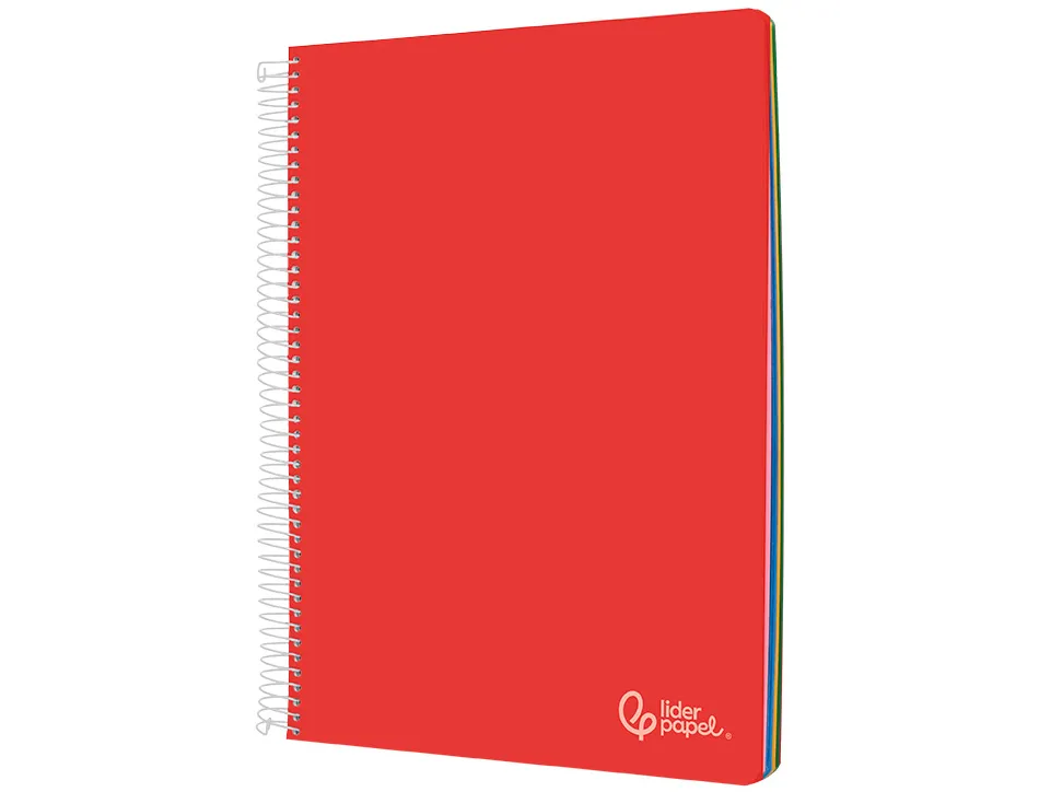 Cahier spirale liderpapel witty a4 couverture rigide 120 feuilles 90g/m2 5x5mm 4 trous perfores coloris