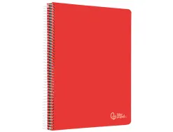 Cahier spirale liderpapel witty a4 couverture rigide 120 feuilles 90g/m2 5x5mm 4 trous perfores coloris