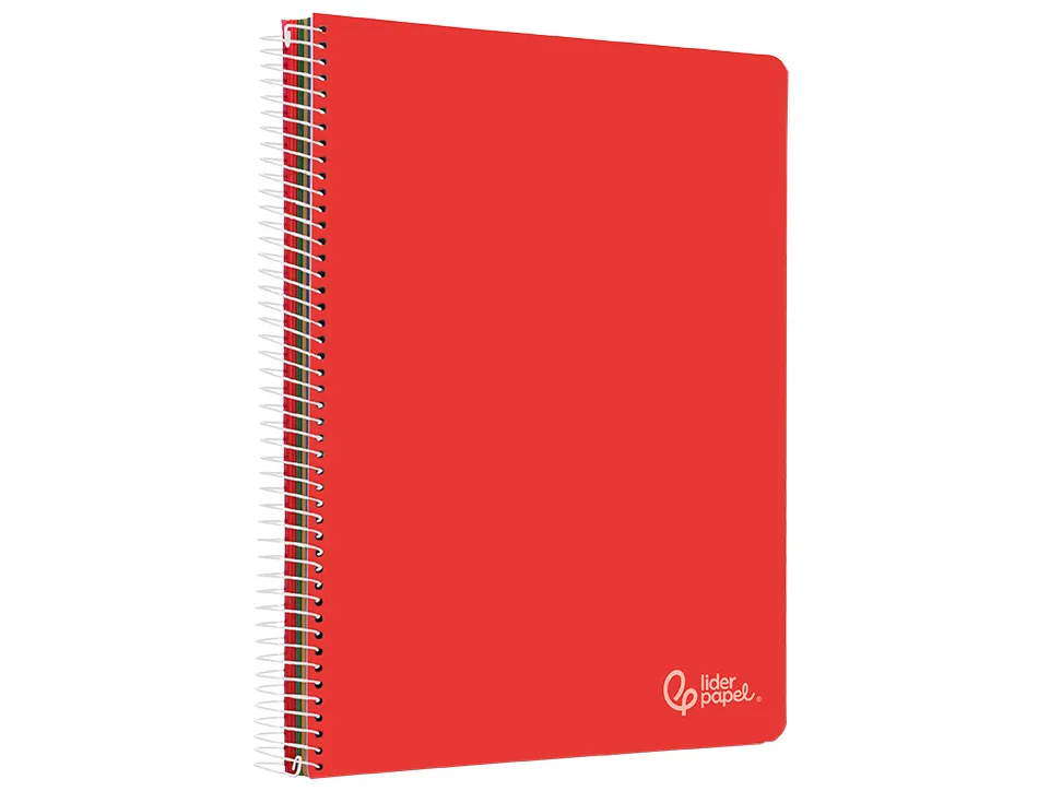 Cahier spirale liderpapel witty a4 couverture rigide 120 feuilles 90g/m2 5x5mm 4 trous perfores coloris