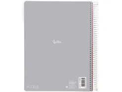 Cahier spirale liderpapel witty a4 couverture rigide 120 feuilles 90g/m2 5x5mm 4 trous perfores coloris