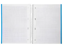Cahier spirale liderpapel jolly couverture contrecollée a5 280p 75g/m2 5x5mm microperforé 6 trous coloris assortis