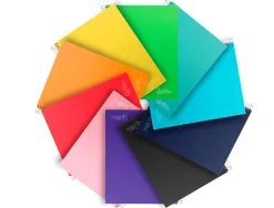 Cahier spirale liderpapel jolly couverture contrecollée a5 280p 75g/m2 5x5mm microperforé 6 trous coloris assortis