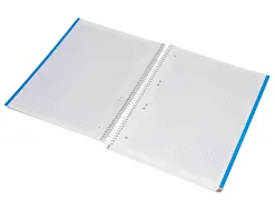 Cahier spirale liderpapel jolly couverture contrecollée a5 280p 75g/m2 5x5mm microperforé 6 trous coloris assortis