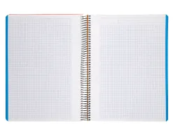 Cahier spirale liderpapel a6 micro wonder 240 pages 90g 5x5mm 4 bandes couleurs rose