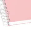 Cahier spirale liderpapel crafty couverture contrecollée a4 240p 90g/m2 5x5mm microperforé 4 trous coloris rose