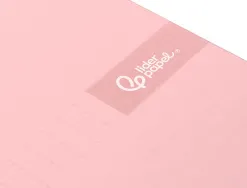 Cahier spirale liderpapel crafty couverture contrecollée a4 240p 90g/m2 5x5mm microperforé 4 trous coloris rose