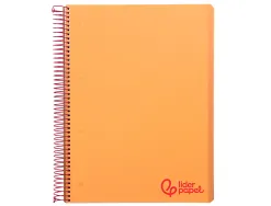 Cahier spirale liderpapel a4 micro wonder 240 pages 90g 5x5mm 4 trous 5 bandes couleurs orange