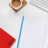 Cahier spirale liderpapel a4 serie smart couverture cartonnee souple 80f 75g/m2 5x5mm double marge 4 trous