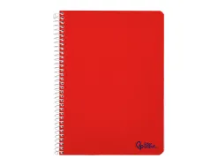 Cahier spirale liderpapel a4 serie smart couverture cartonnee souple 80f 75g/m2 5x5mm double marge 4 trous