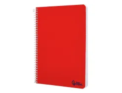 Cahier spirale liderpapel a4 serie smart couverture cartonnee souple 80f 75g/m2 5x5mm double marge 4 trous