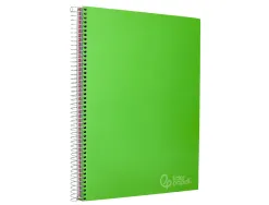 Cahier spirale liderpapel jolly couverture contrecollée a4 280p 75g/m2 5x5mm microperforé 4 trous coloris vert