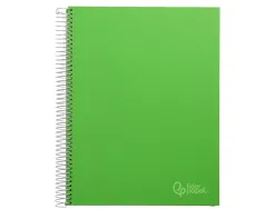 Cahier spirale liderpapel jolly couverture contrecollée a4 280p 75g/m2 5x5mm microperforé 4 trous coloris vert