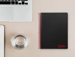 Cahier spirale liderpapel a5 micro wonder 240 pages 90g 5x5mm 6 trous 5 bandes couleurs noir