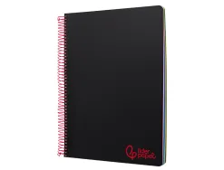 Cahier spirale liderpapel a5 micro wonder 240 pages 90g 5x5mm 6 trous 5 bandes couleurs noir