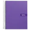 Cahier spirale liderpapel crafty couverture contrecollée a5 240p 90g/m2 5x5mm microperforé 6 trous coloris violet