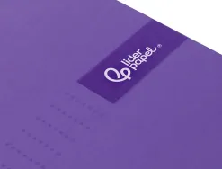 Cahier spirale liderpapel crafty couverture contrecollée a5 240p 90g/m2 5x5mm microperforé 6 trous coloris violet