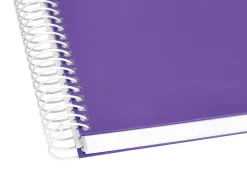 Cahier spirale liderpapel crafty couverture contrecollée a5 240p 90g/m2 5x5mm microperforé 6 trous coloris violet