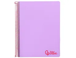 Cahier spirale liderpapel a4 micro wonder 240 pages 90g 5x5mm 4 trous 5 bandes couleurs violet