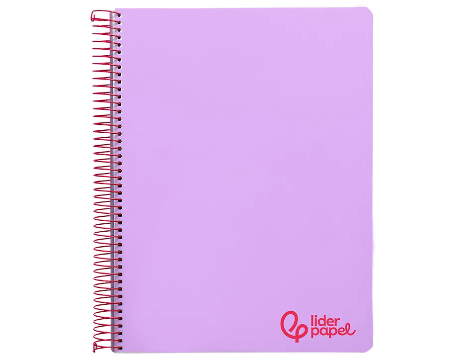 Cahier spirale liderpapel a4 micro wonder 240 pages 90g 5x5mm 4 trous 5 bandes couleurs violet