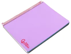 Cahier spirale liderpapel a4 micro wonder 240 pages 90g 5x5mm 4 trous 5 bandes couleurs violet