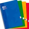 Cahier spirale oxford couverture cartonnée reliure intégrale optik paper a4 21x29,7cm 180 pages 90g 5x5mm 4 trous