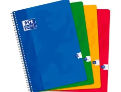 Cahier spirale oxford couverture cartonnée reliure intégrale optik paper a4 21x29,7cm 180 pages 90g 5x5mm 4 trous
