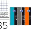 Cahier spirale oxford study nomadbook reliure intégrale b5 176x250mm 160 pages 90g quadrillage 5mm