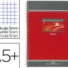 Cahier textes piqué conquérant sept couverture offset a5+ 17x22cm 124 pages 70g quadrillage 5x5
