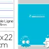 Cahier travaux pratiques conquerant agrafe couverture carte 17x22cm 32 pages unies double ligne 4mm 90g