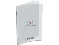 Cahier travaux pratiques conquérant classique couverture pp incolore a4 21x29,7cm 96 pages 90g dessin 90g séyès/uni