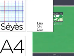Cahier travaux pratiques piqué conquérant sept couverture offset a4 21x29,7cm 64 pages 70g 32 séyès/32 unies dessin 120g