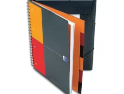 Cahier trieur oxford organiser book optik paper couverture polypropylène 160 pages ligné 3 rabats fermeture élastique