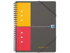 Cahier-chemise oxford meeting book optik paper couverture pp a5+ 17,8x22,5cm 160 pages 5x5mm fermeture élastique