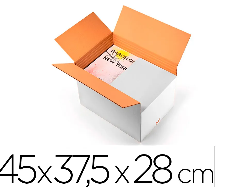 Caisse americaine q-connect ultra-resistante reglable en hauteur double cannelure 7mm 450x280x375mm coloris blanc